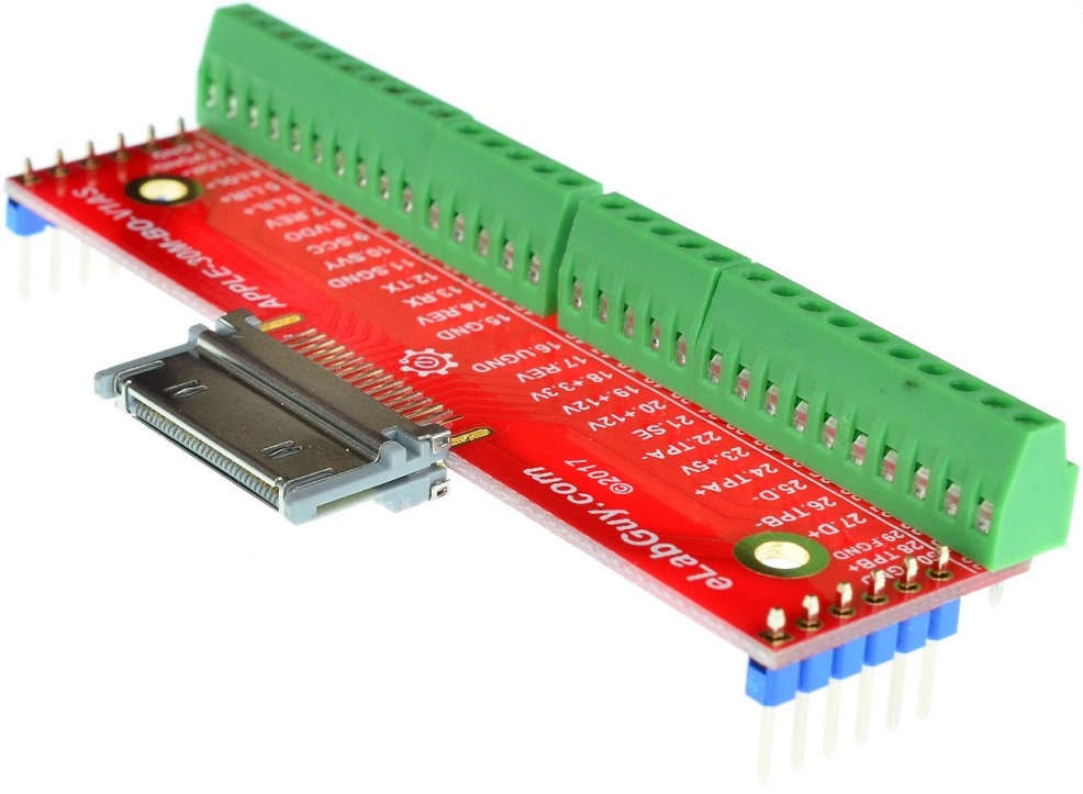 APPLE 30-pin male connector Breakout Board side